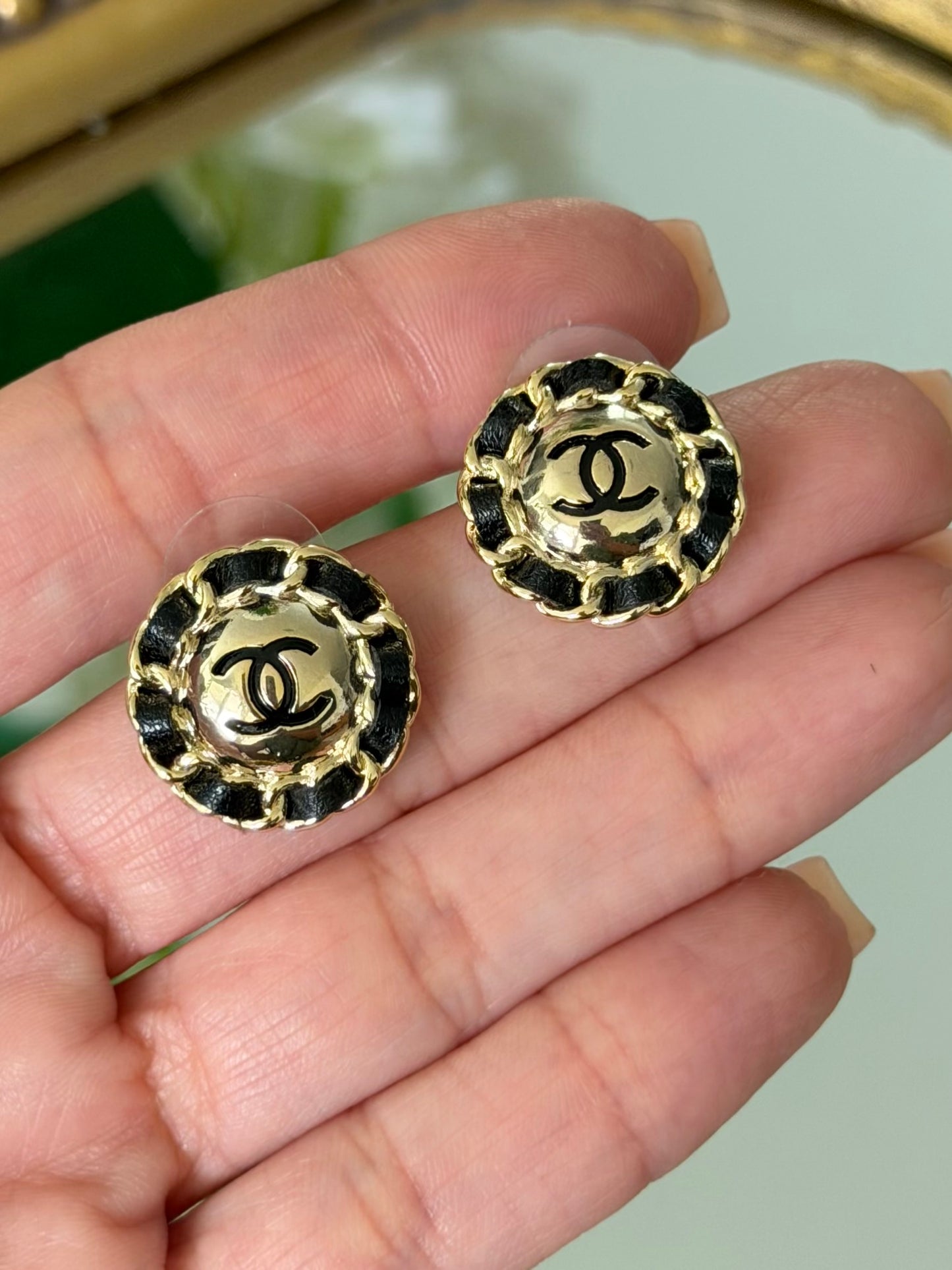 Black Gold Studs