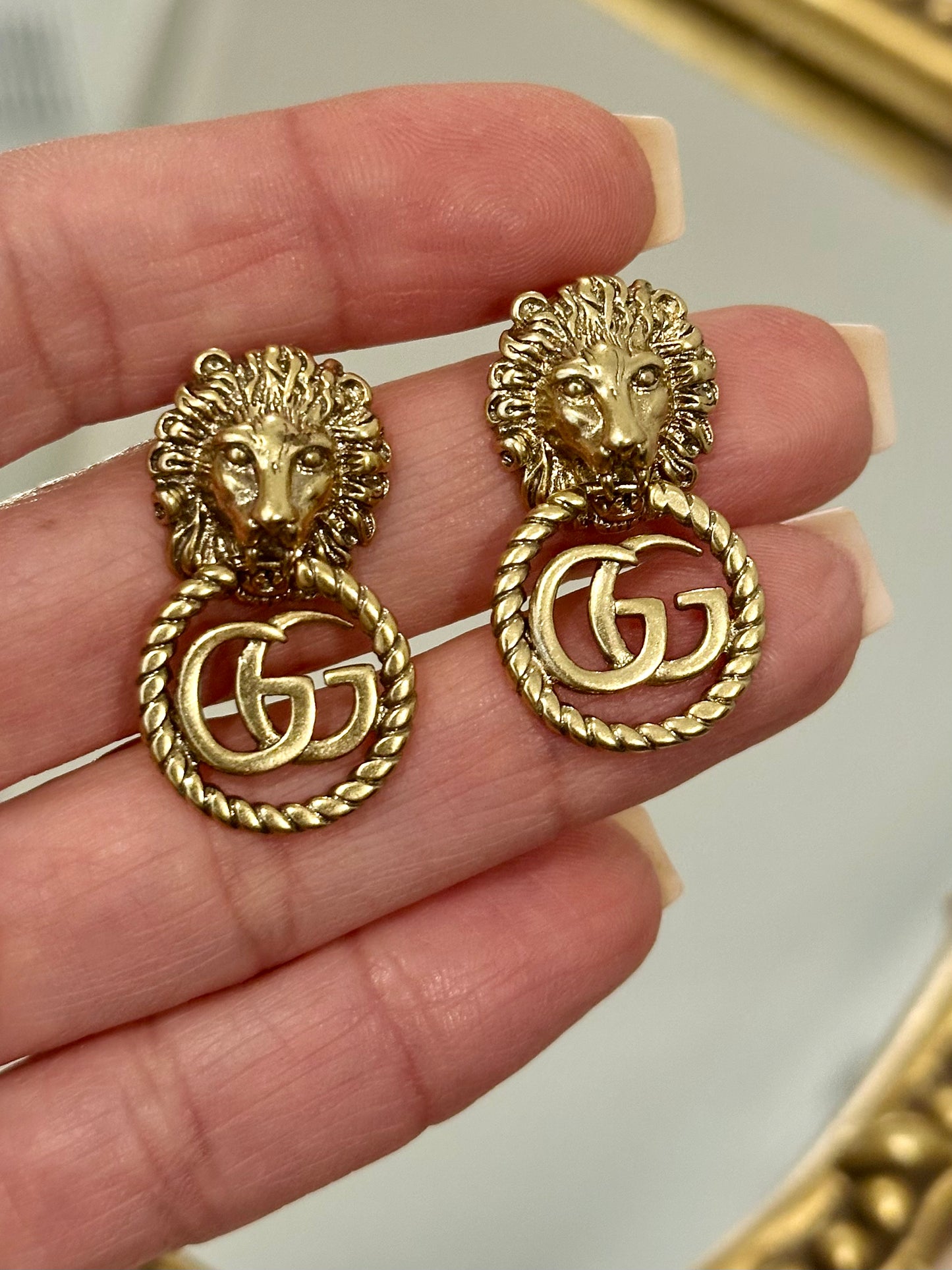 Old Gold Dangling Earrings
