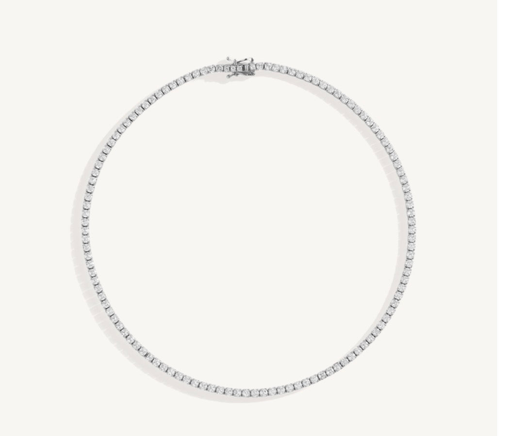 Crystal Tennis Necklace -Zirconia