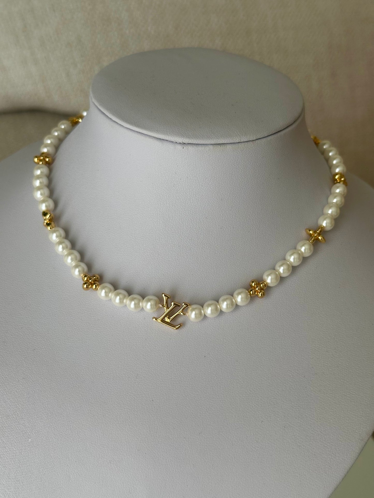 Gold Pearl Necklace