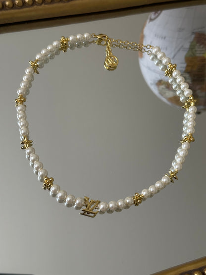 Gold Pearl  Necklace