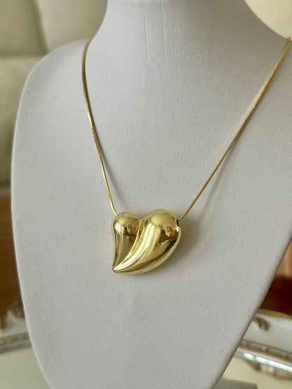 Big heart Gold Necklace