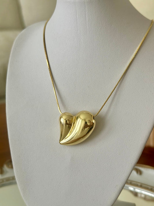 Big heart Gold Necklace