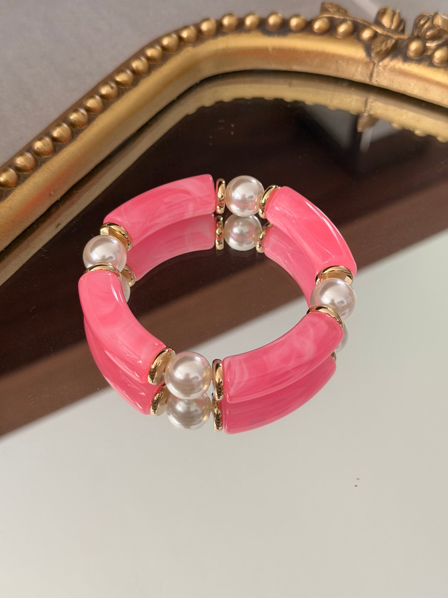 Riviera Pearl Acrylic Bracelet – Color Collection