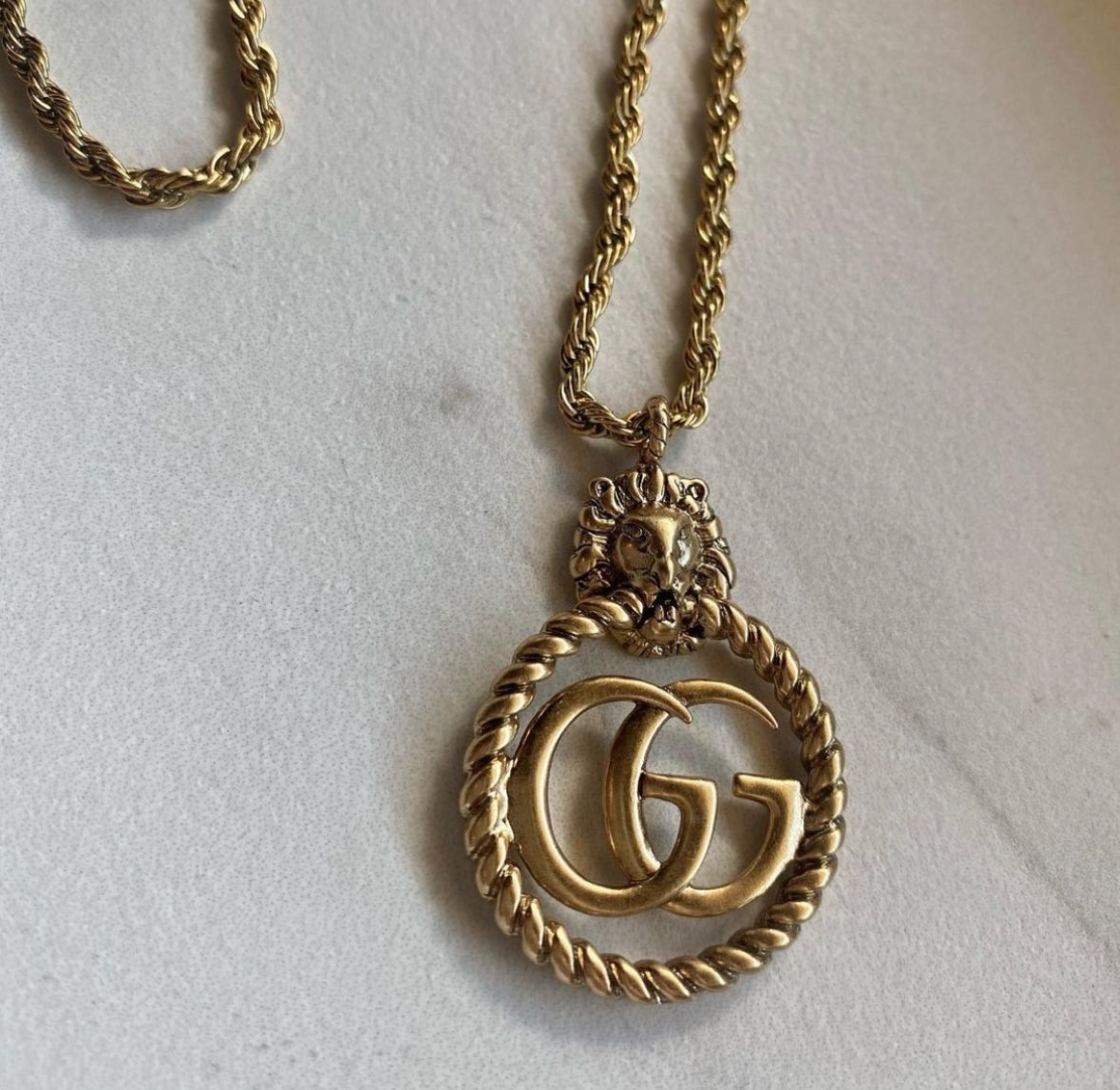Old Gold Round Necklace