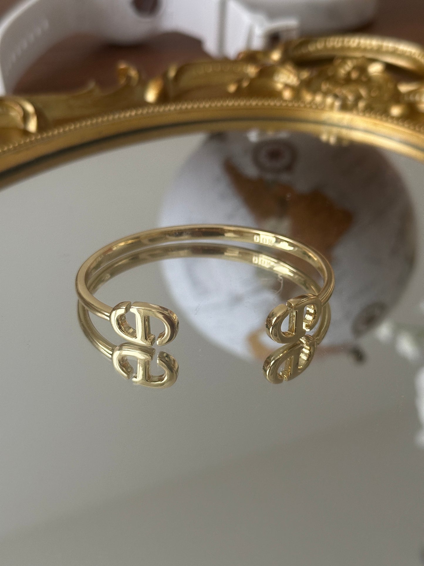 Gold cuff bracelet