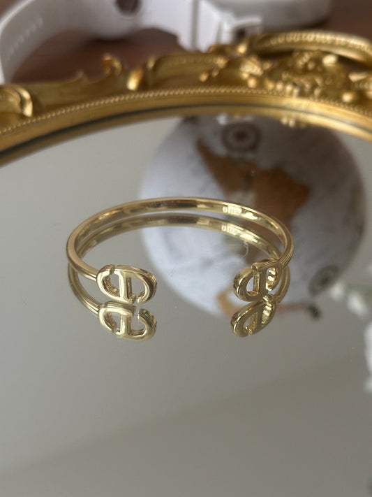 Gold cuff bracelet