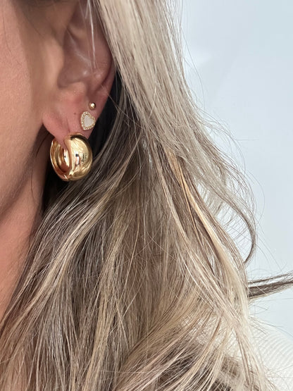 Gold Hoops Earrings