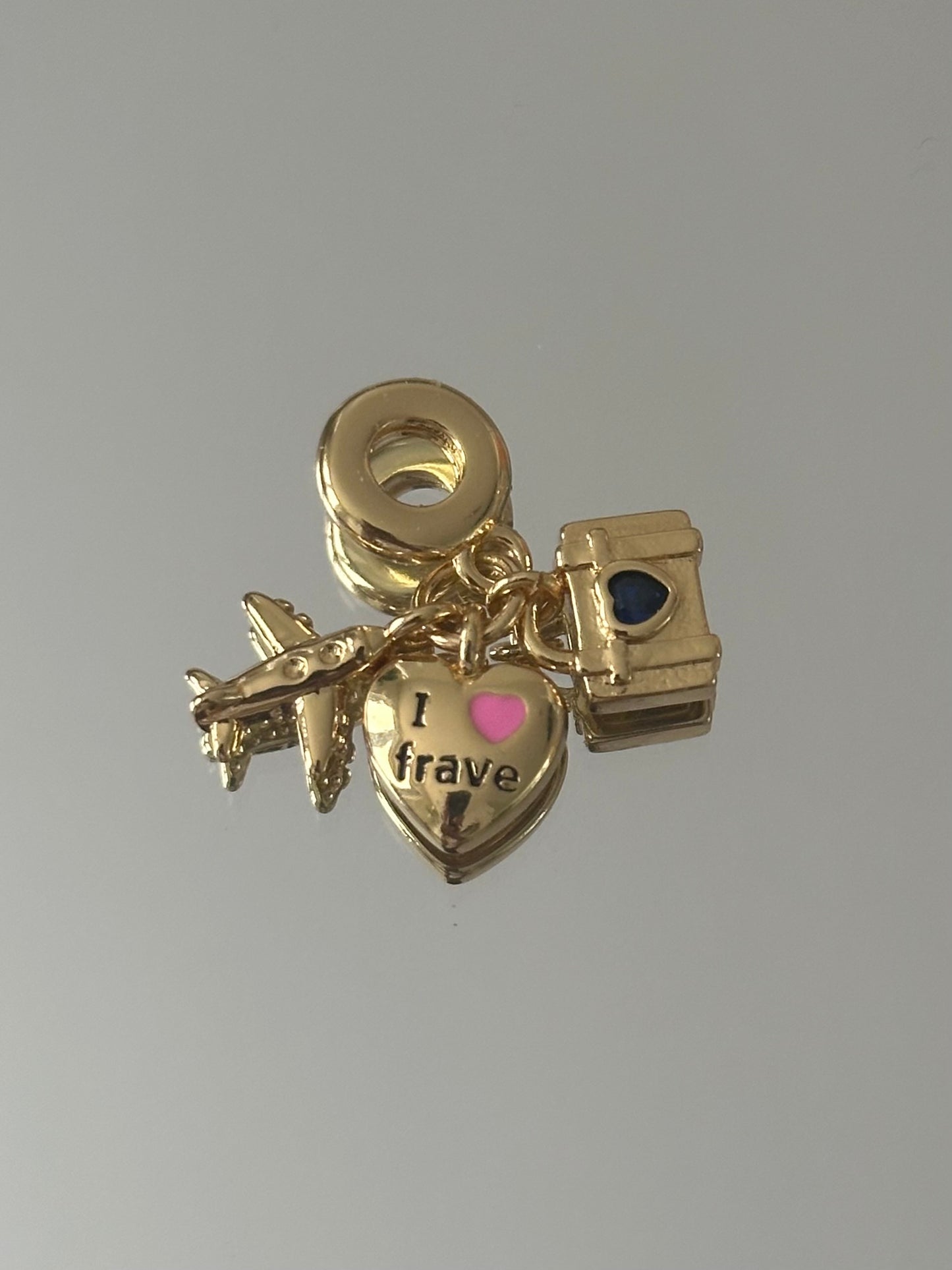Gold Necklace with chams