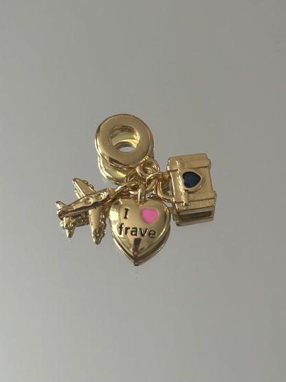 Gold Necklace with chams