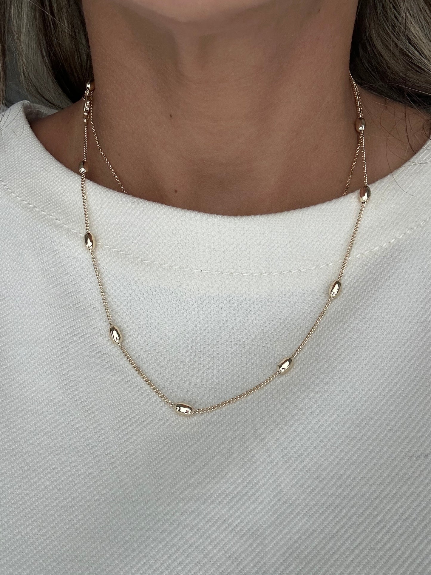 Gold Necklace with chams