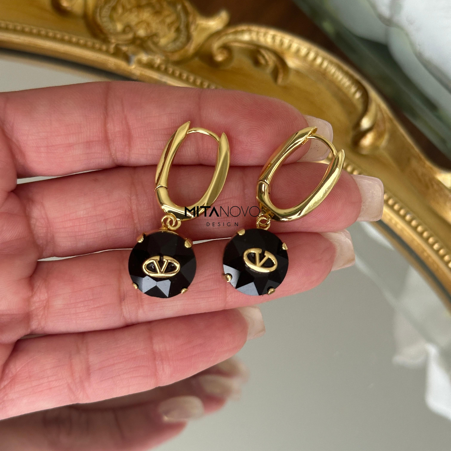 Black earrings