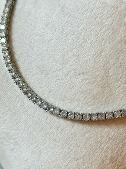 Crystal Tennis Necklace -Zirconia