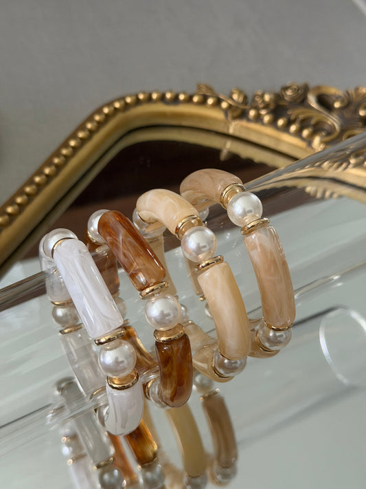 Riviera Pearl Acrylic Bracelet – Color Collection