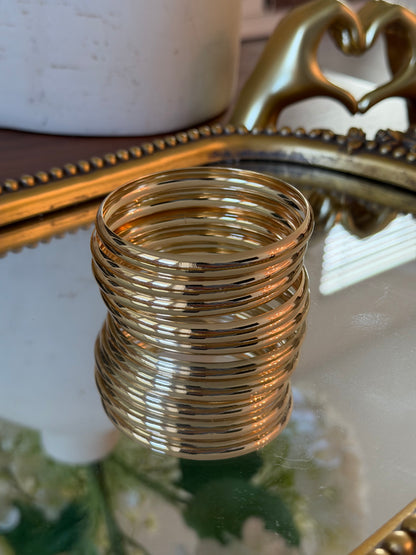 Gold Classic Bangle Set (5 Pieces)