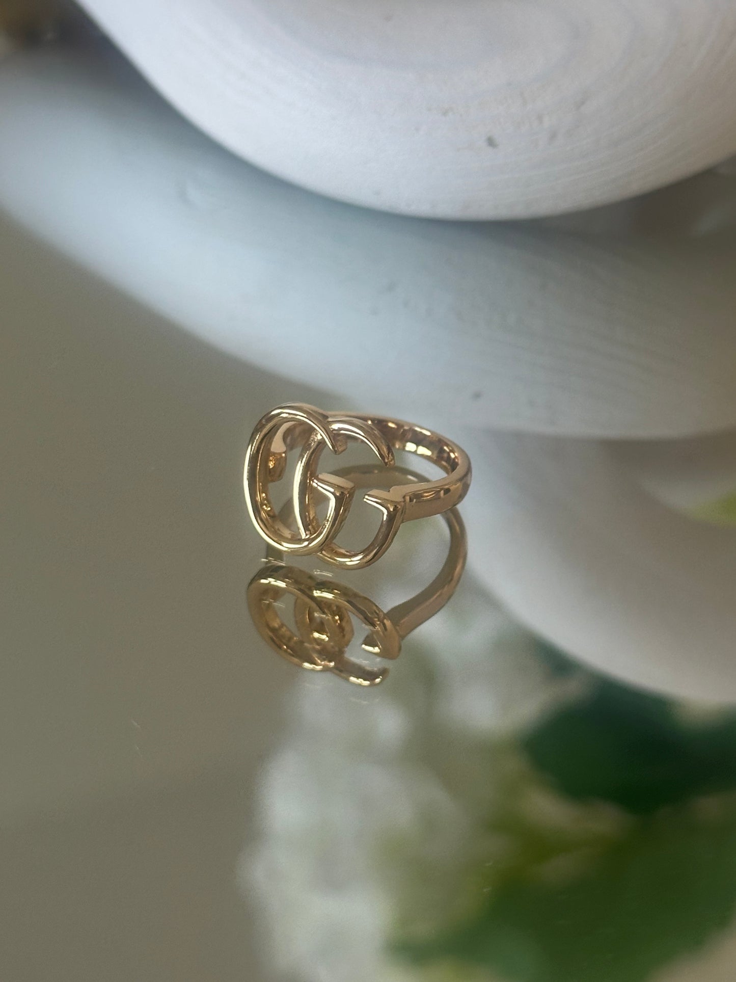 Letter Gold Ring