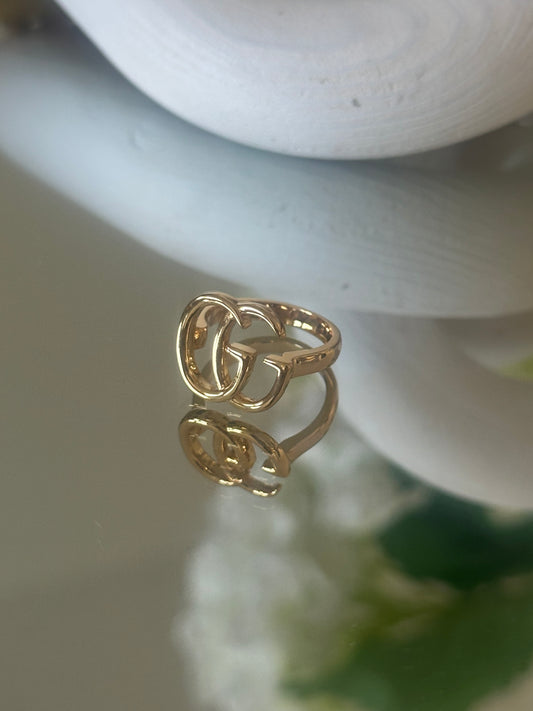 Letter Gold Ring