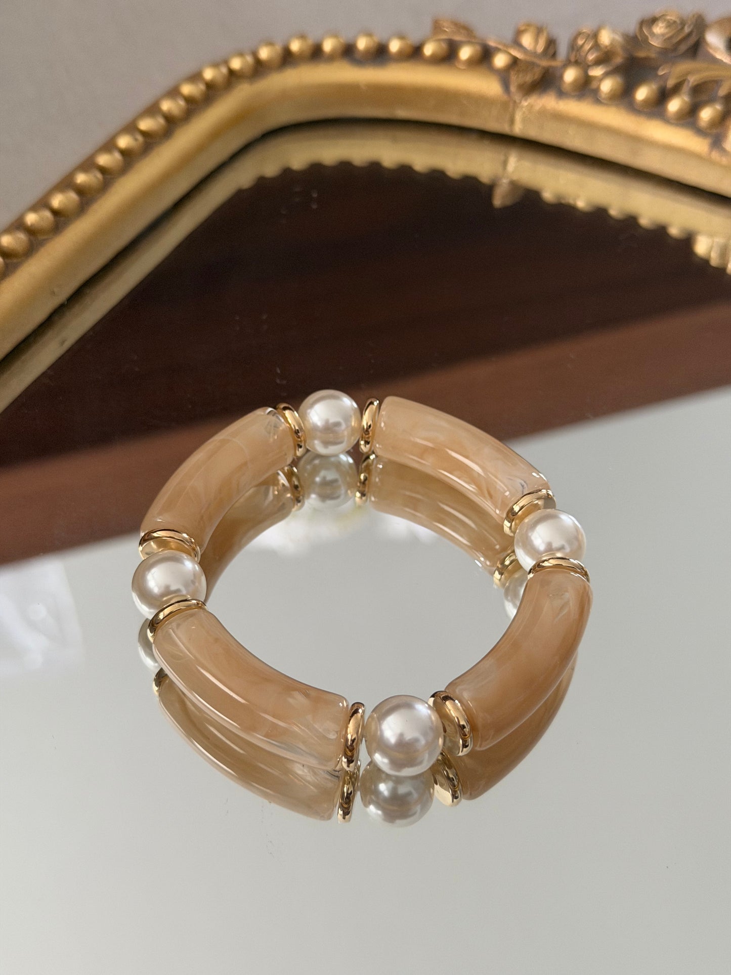 Riviera Pearl Acrylic Bracelet – Color Collection