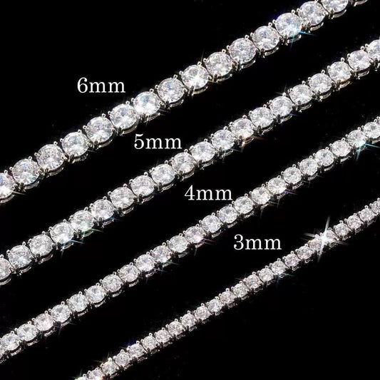Crystal Tennis Necklace -Zirconia