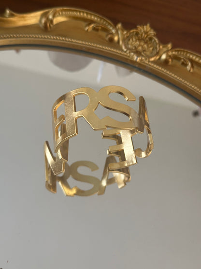 Gold cuff bracelet