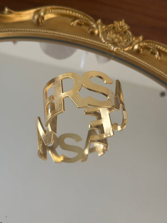Gold cuff bracelet