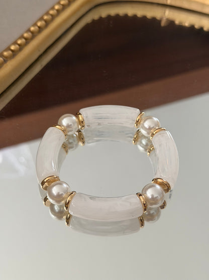 Riviera Pearl Acrylic Bracelet – Color Collection