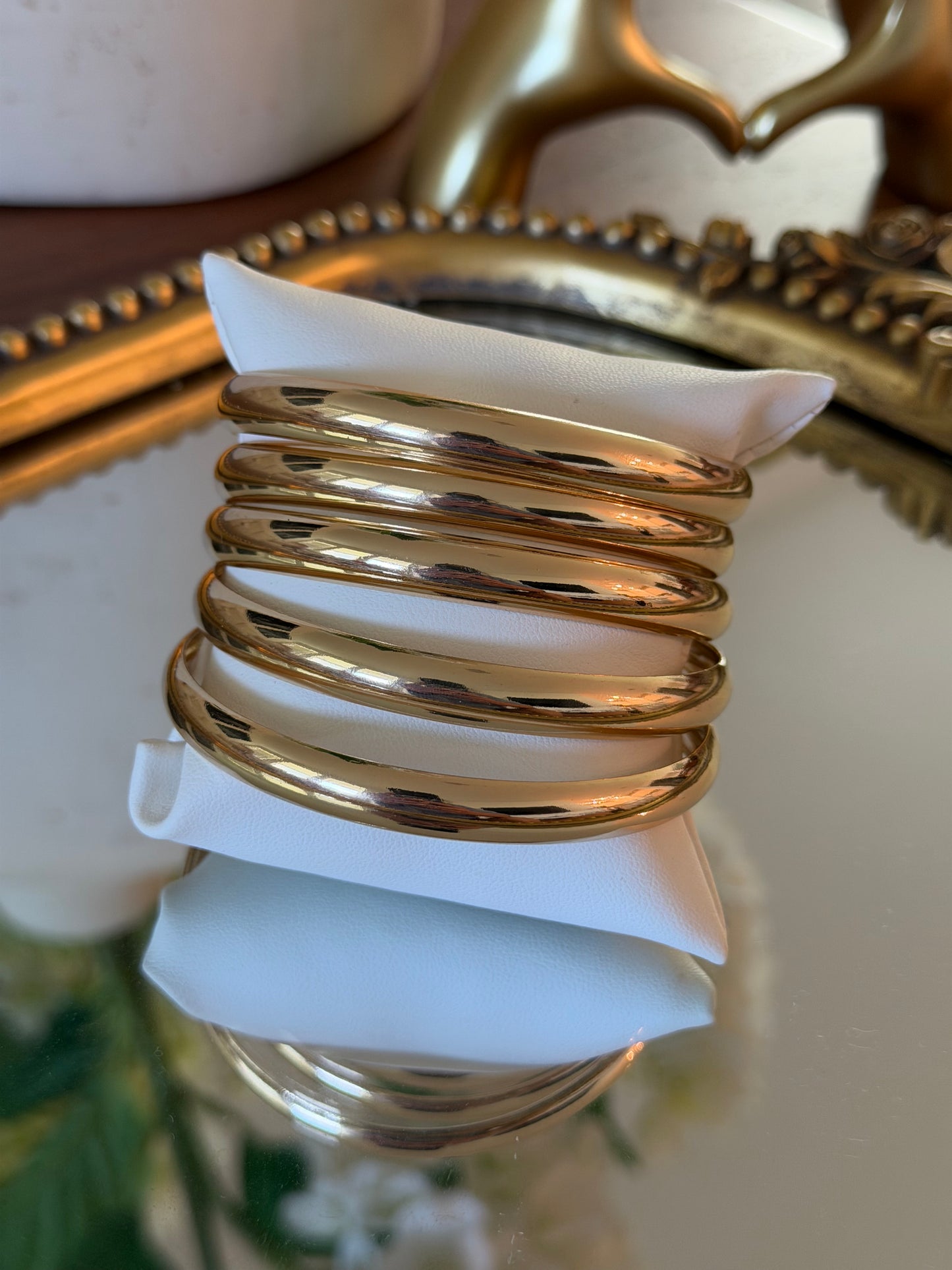 Gold Classic Bangle Set (5 Pieces)