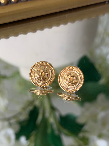 Round Gold Studs