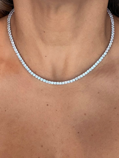 Crystal Tennis Necklace -Zirconia