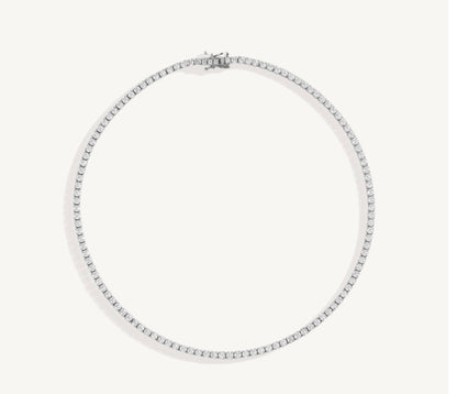 Crystal Tennis Necklace -Zirconia
