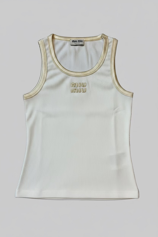 Tank top white with Gold