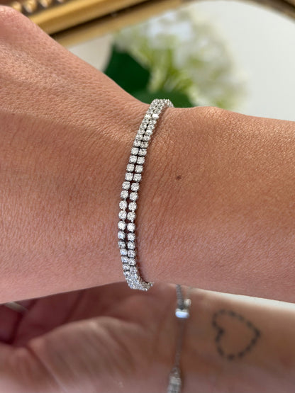 Adjustable Double Row Sparkle Bracelet
