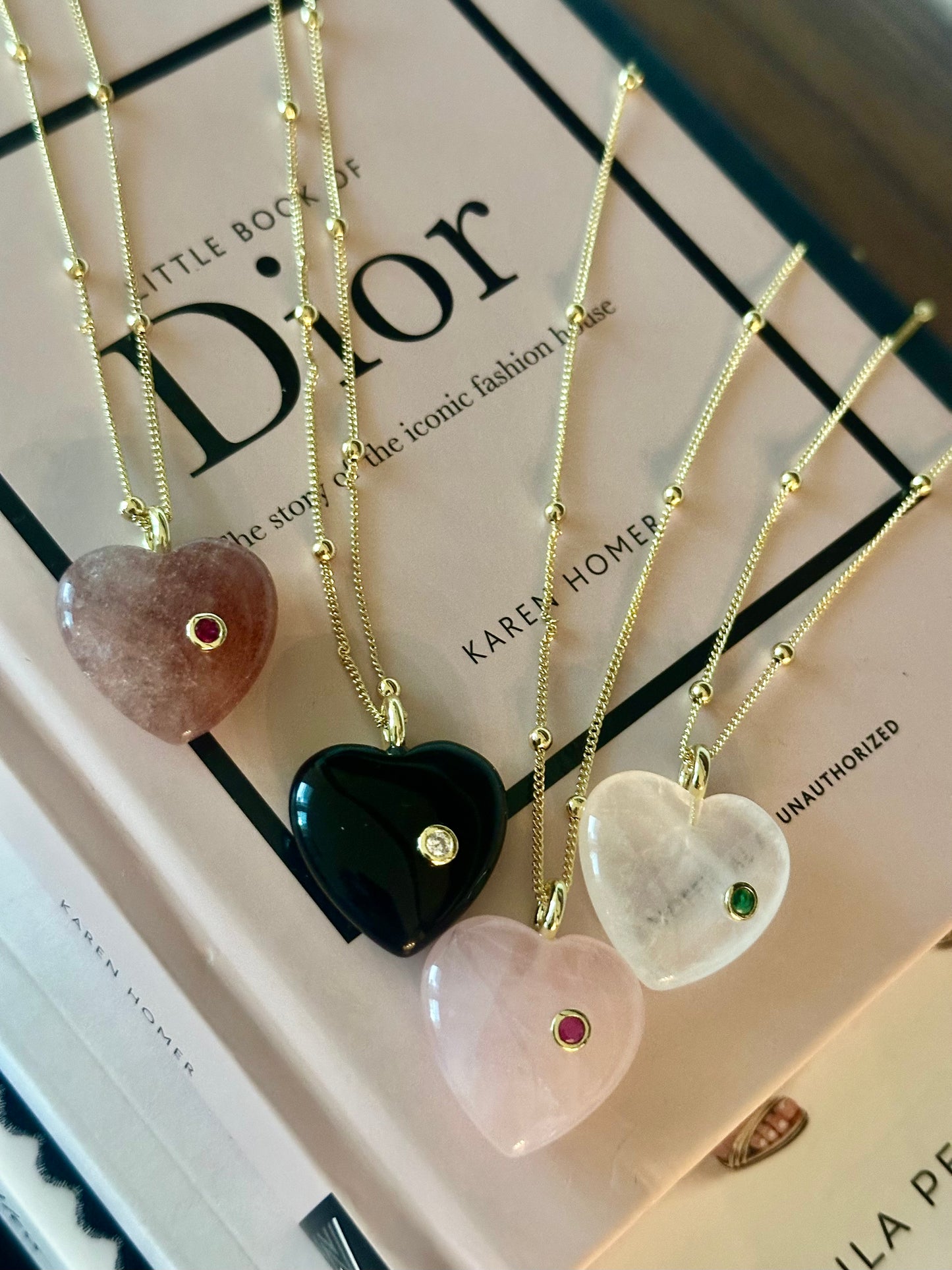 Luxe Quartz Heart Necklace