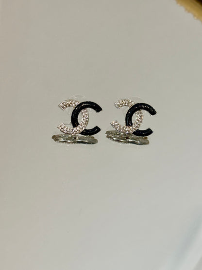 Black Silver studs