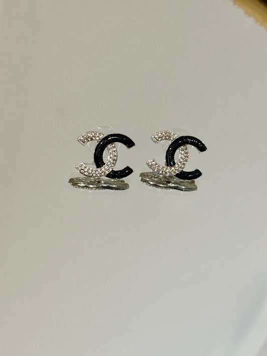 Black Silver studs