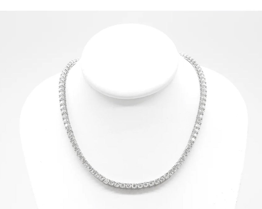 Crystal Tennis Necklace -Zirconia