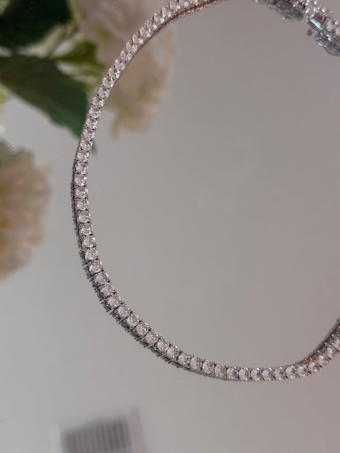 Crystal Tennis Necklace -Zirconia