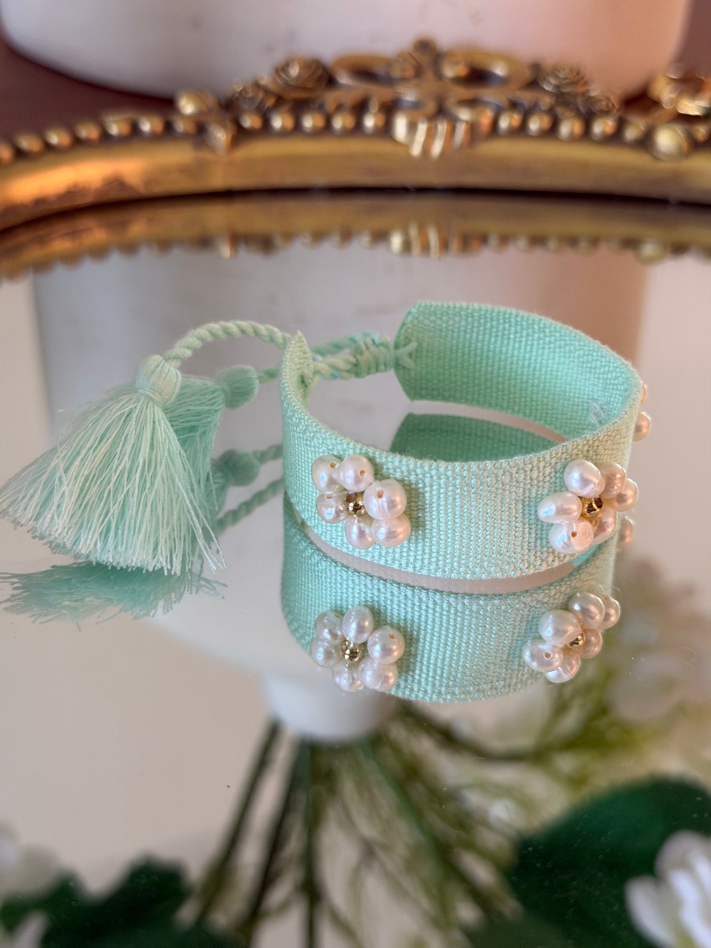 Flower Pearl Bracelet
