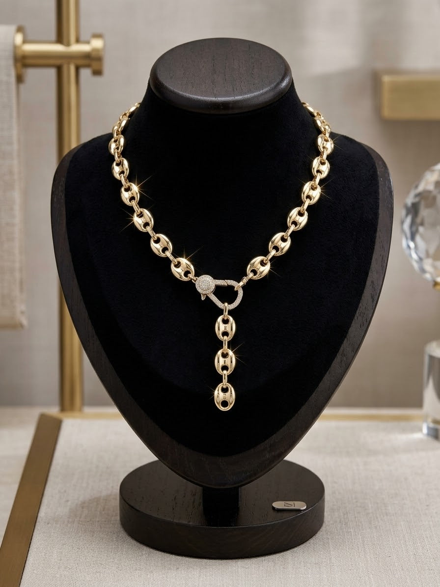 Pavé Carabiner Drop Chain