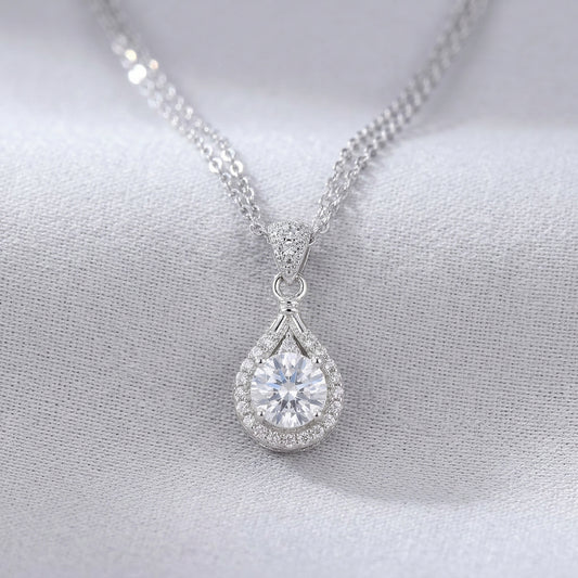 Silver Necklace with stone