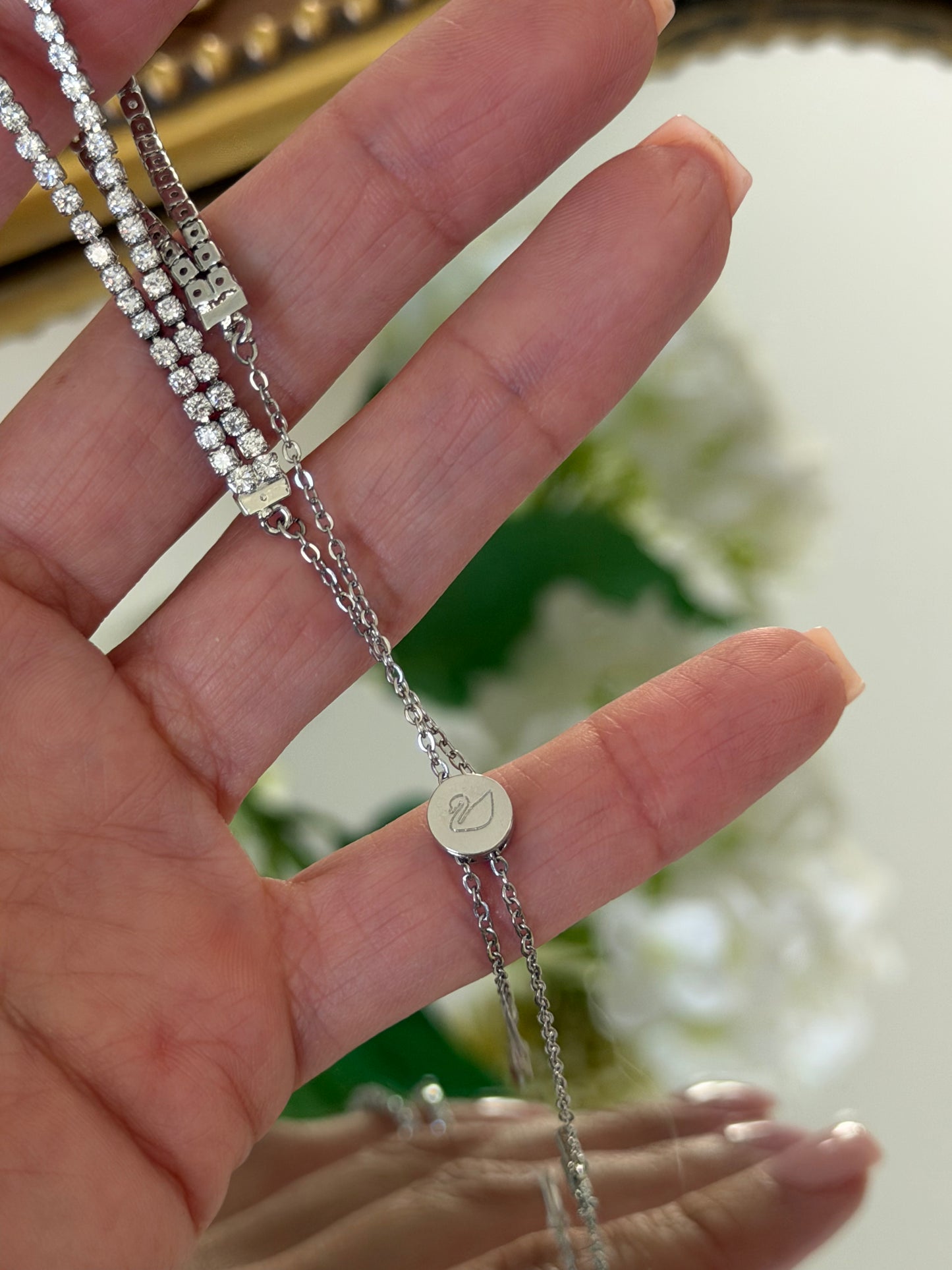 Adjustable Double Row Sparkle Bracelet