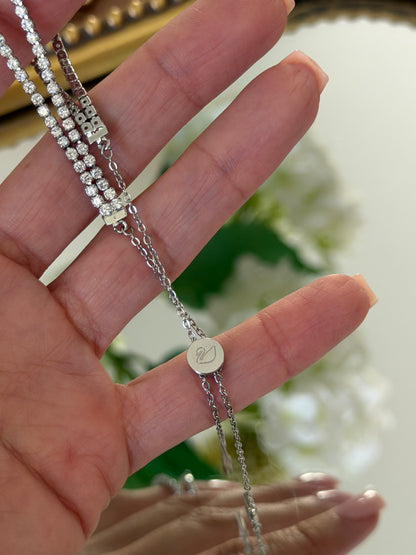 Adjustable Double Row Sparkle Bracelet