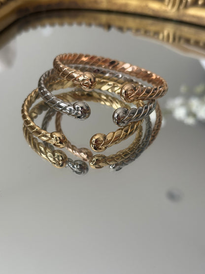 Set cuff bracelet with elegant modern design created for comfortable everyday fashion styling for women