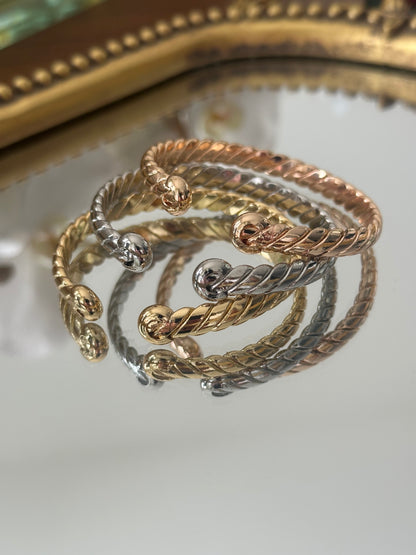 Set cuff bracelet with elegant modern design created for comfortable everyday fashion styling for women